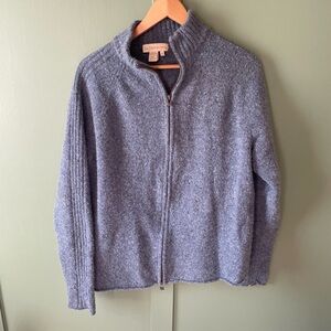 The Territory Ahead Blue Speckled Zip-Up Sweater